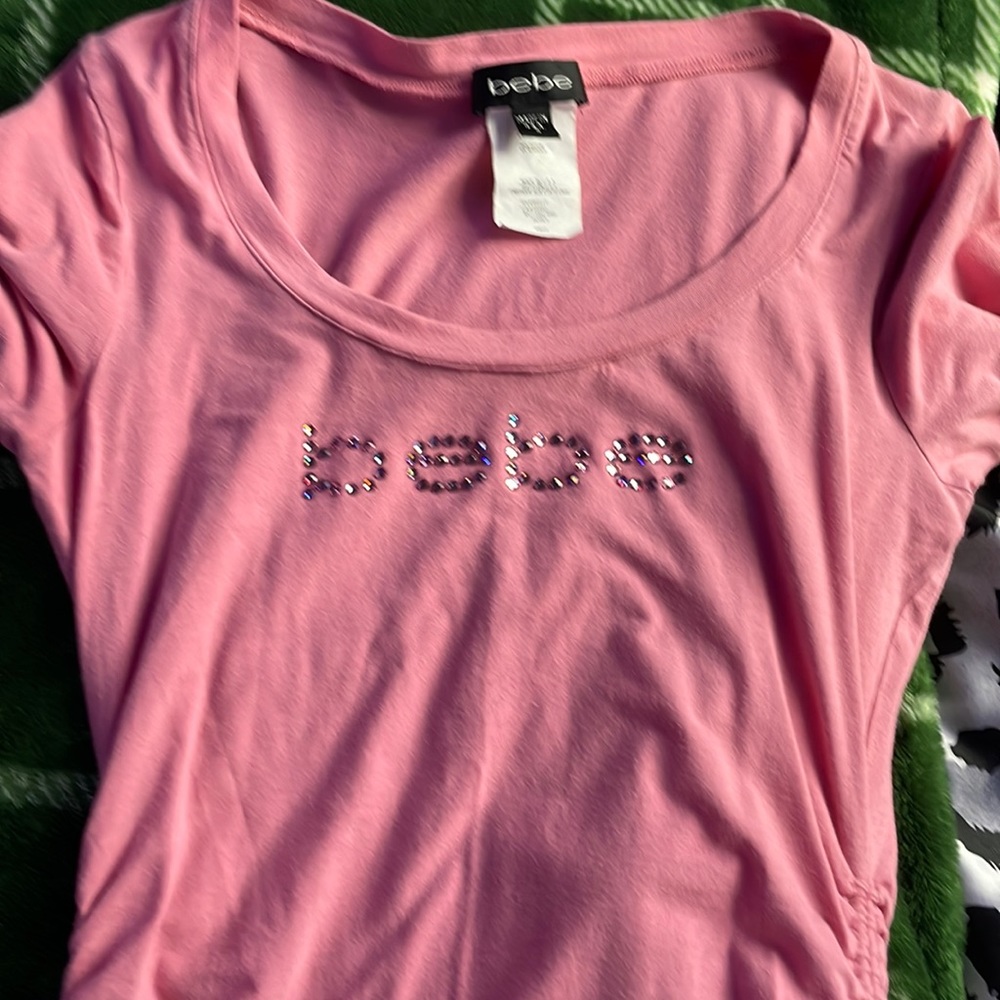 pink long sleeve bebe shirt
